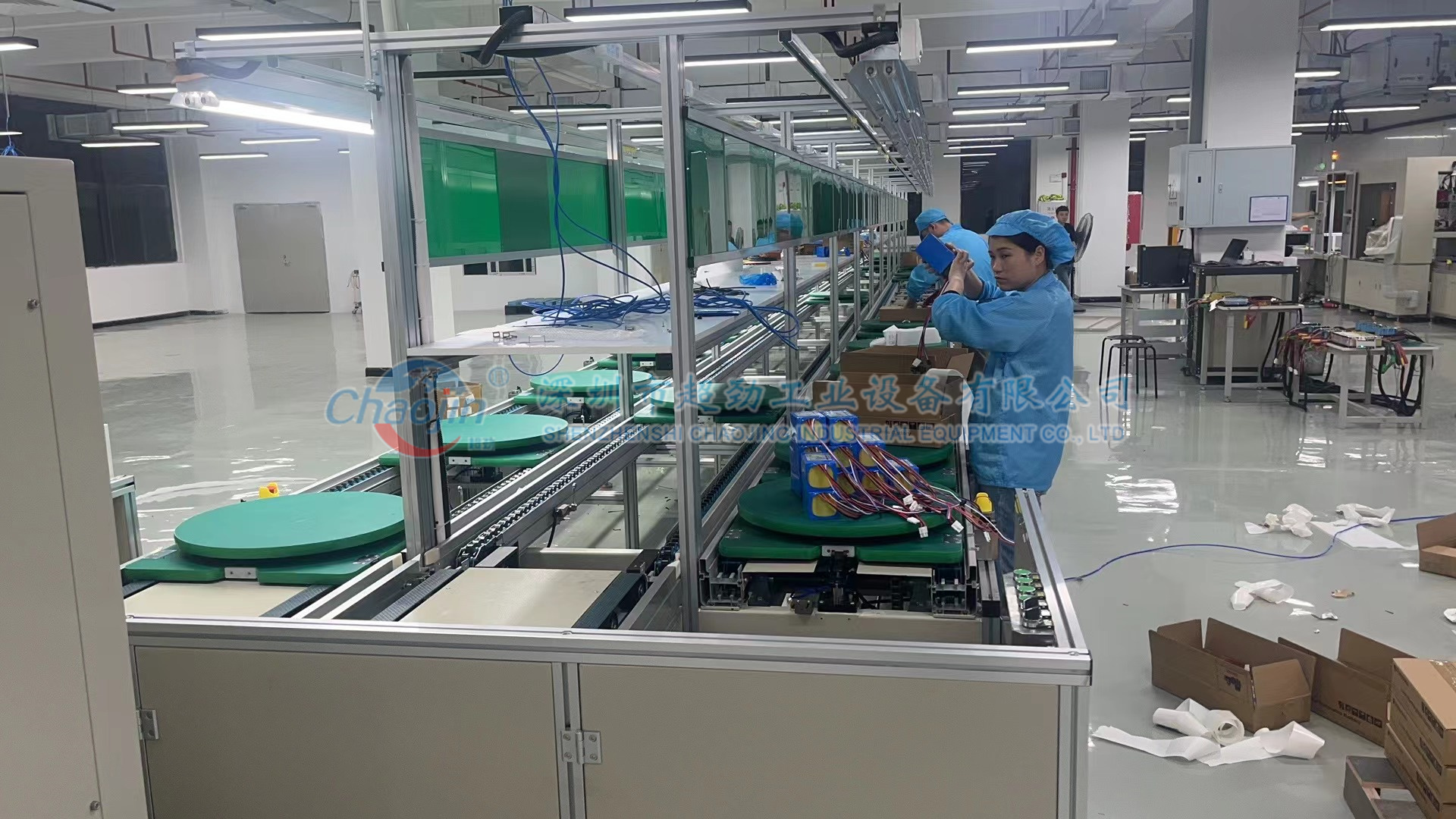 方壳锂电池PACK生产流水线整线厂家 新能源行业工装板倍速链流水线