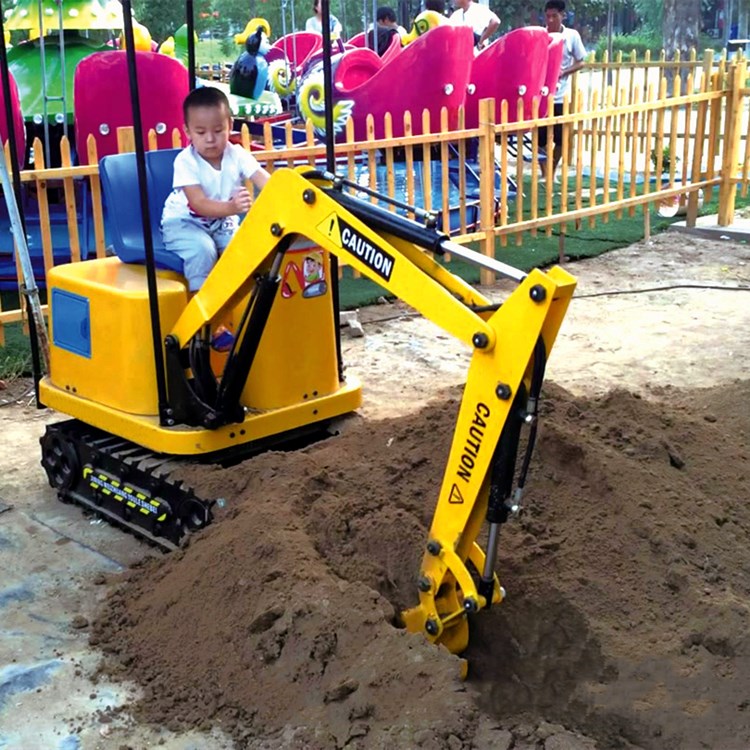 儿童游乐挖掘机 亲子机械工程乐园 户外仿真游乐设备 旋转角度可定制
