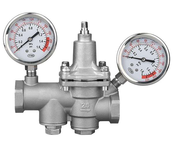 Y11膜片式蒸汽减压阀带过滤器双表
